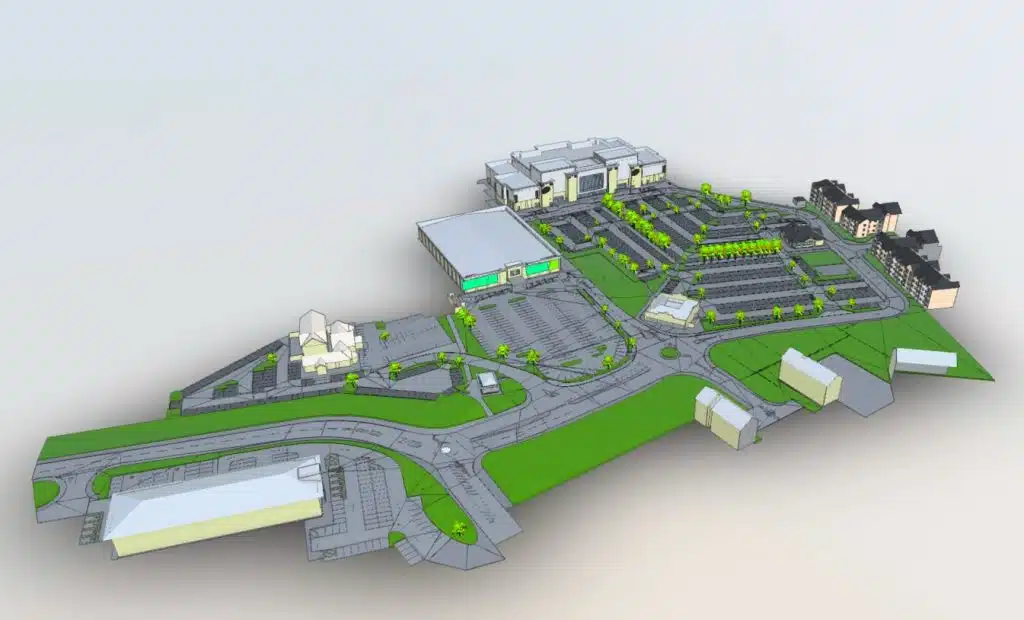 Sky Scan Surveys | Scan-to-BIM Drone capturing point cloud data for 3D BIM model creation.