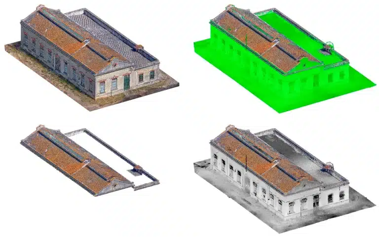 Sky Scan Surveys | TEST2 SCAN-TO-BIM a complex Victorian building facade transforming into a clean BIM model
