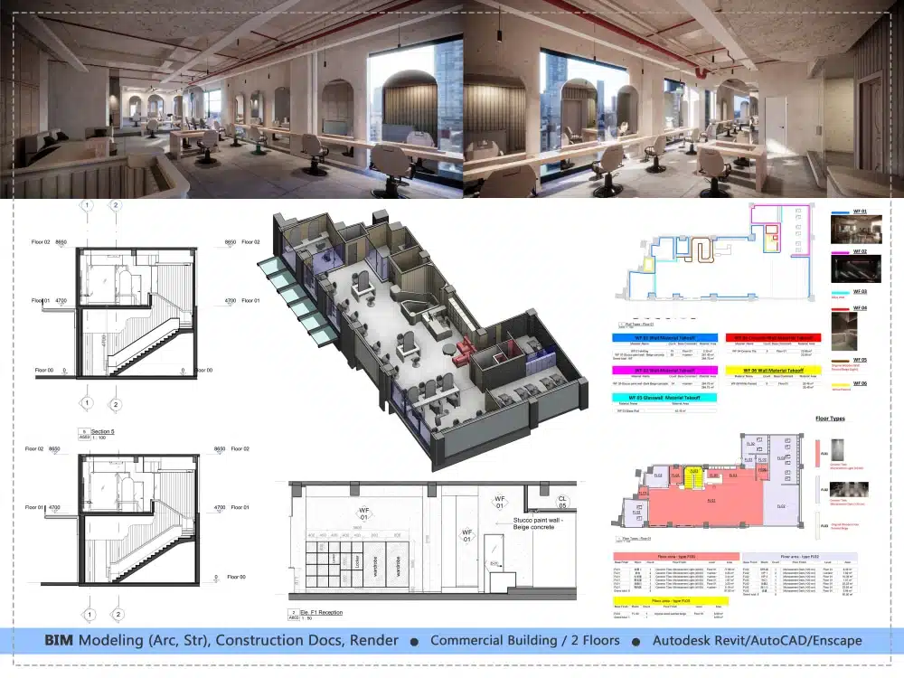 Sky Scan Surveys | Measured Building Survey Cost UK (2025): Your Complete Pricing & ROI Guide with 3D Laser Scanning Expertise Image depicting various deliverables of a measured building survey, such as 2D plans, 3D point cloud, and BIM model