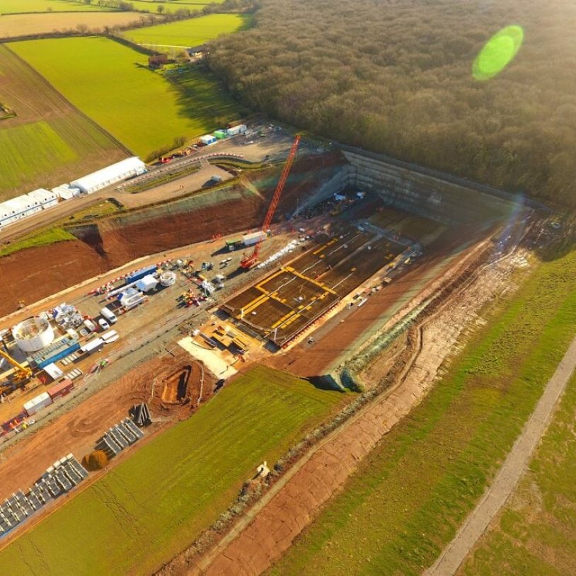 Collins Earthworks Drone Footage of Long Itchington Wood portal site